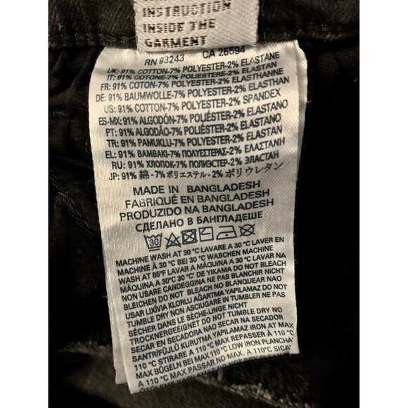 Diesel Black Niclah Regular Straight High Waist Stretch Jean Women’s Size 28-32 - Picture 12 of 14